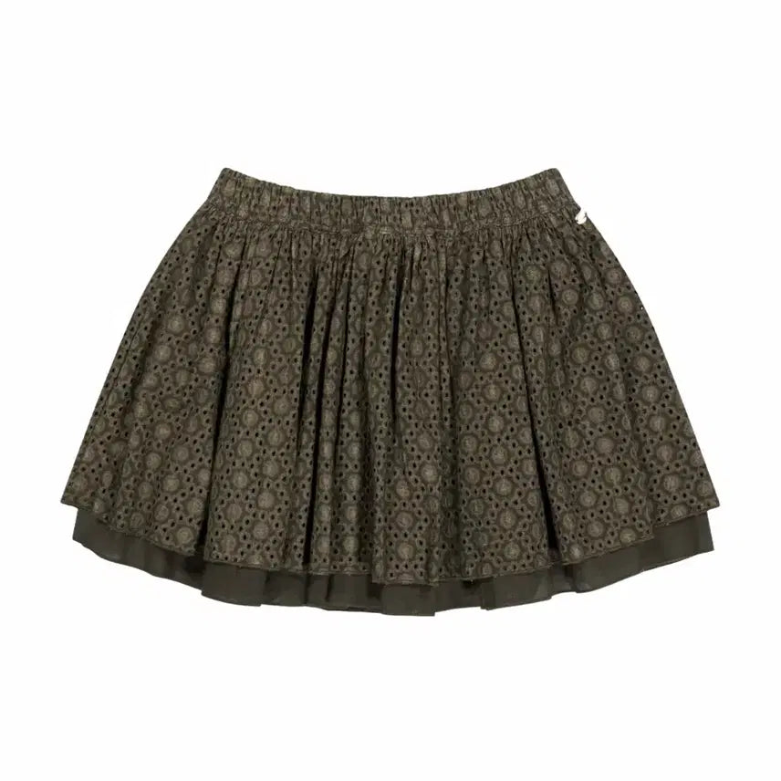 [BUNJANG] Koiseio Flower Punching Skirt Brown / 코이세이오 플라워 펀칭 스커트 치마 브라운 / 하구미모리걸무신사오헤시오