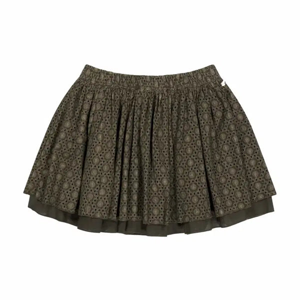 [BUNJANG] Koiseio Flower Punching Skirt Brown / 코이세이오 플라워 펀칭 스커트 치마 브라운 / 하구미모리걸무신사오헤시오
