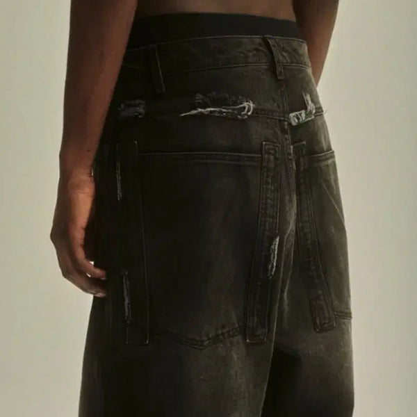 [BUNJANG] P.L.N Low Crotch Denim Jeans / P.L.N LOW CROTCH DENIM