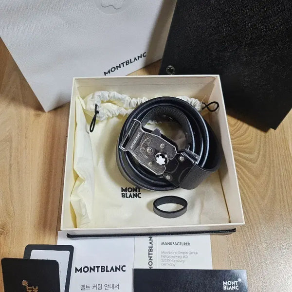 [BUNJANG] Montblanc M LOCK 4810 Men's Genuine Leather Belt / (새상품) 몽블랑 벨트 M LOCK 4810 신버클 신세계구매 통가죽 명품벨트 선물용 최고