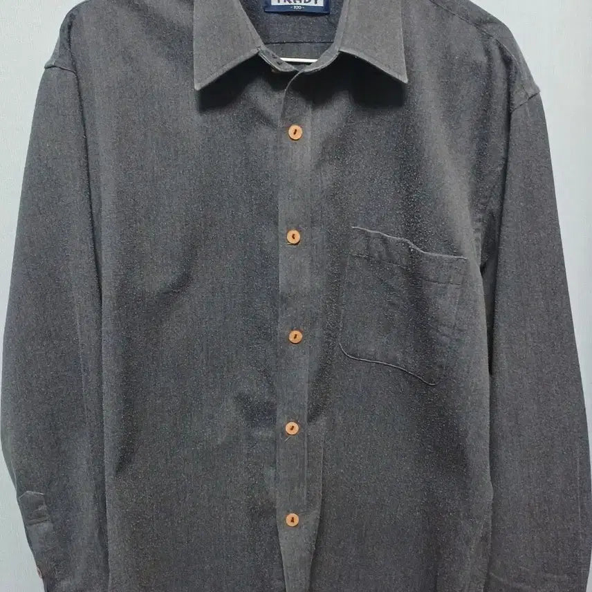[BUNJANG] TRADY Men's Gray Button-Up Shirt (L) / 남자 남방(L)