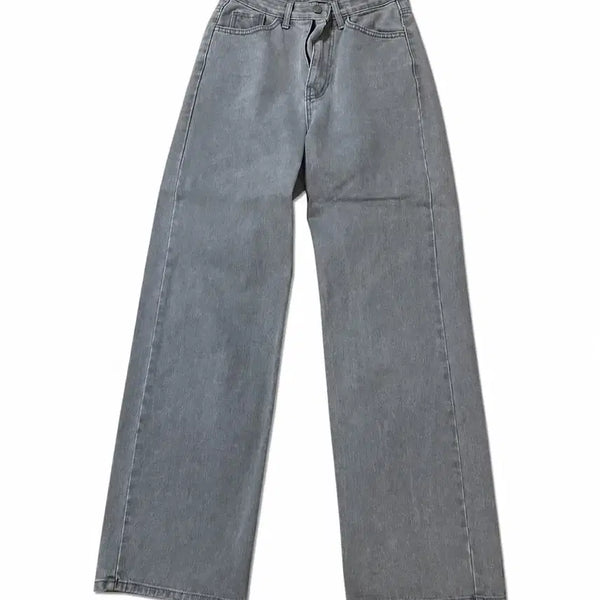[BUNJANG] Black Up Gray Semi-Wide Pants / 블랙업 회색 세미와이드팬츠