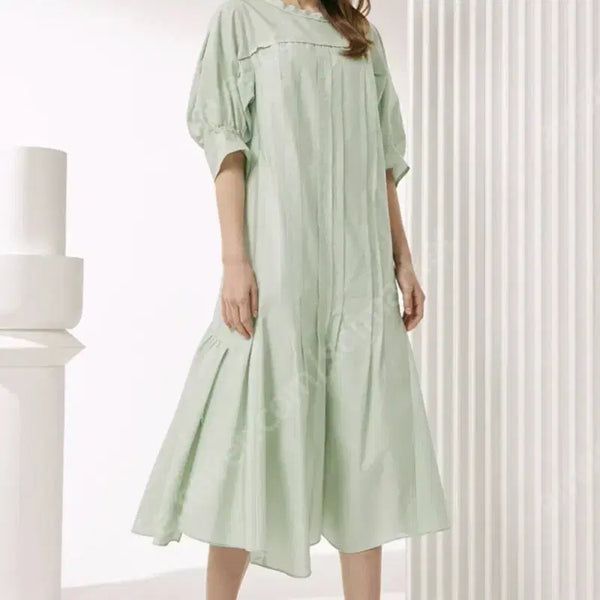 [BUNJANG] Mine Flare Hem Pintuck Dress / 한섬 MINE 마인 플레어 헴 핀턱 원피스