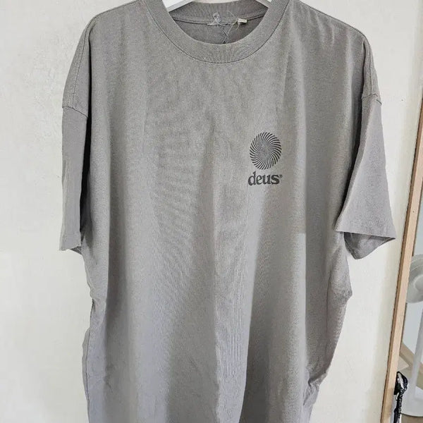 [BUNJANG] Deus Ex Machina Records Japan Gray T-Shirt L / 데우스 레코드 재팬 그레이 반팔티 L