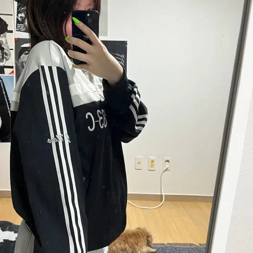 [BUNJANG] Adidas 83-C Track Jacket Black Gray / 아디다스 83-C 트랙탑 블랙 그레이 져지