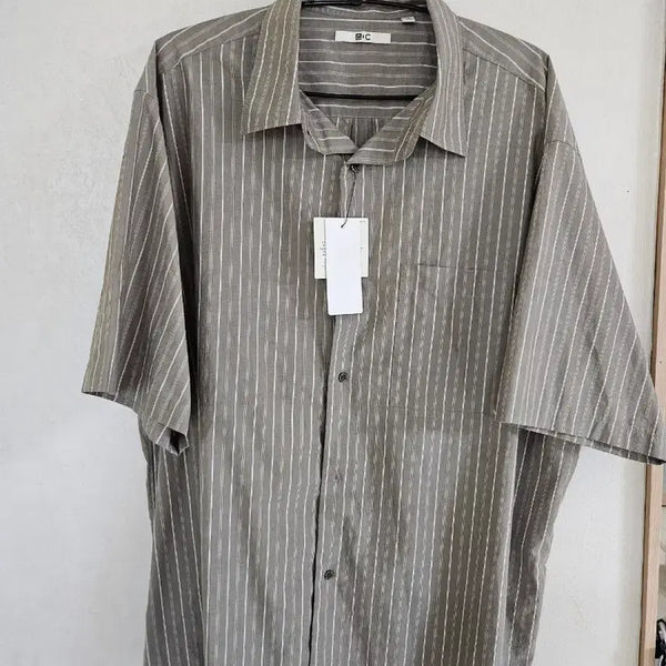 [BUNJANG] Uniqlo C Striped Short-Sleeve Shirt XL / 새제품 유니클로 C 스트라이프 반팔 셔츠 XL