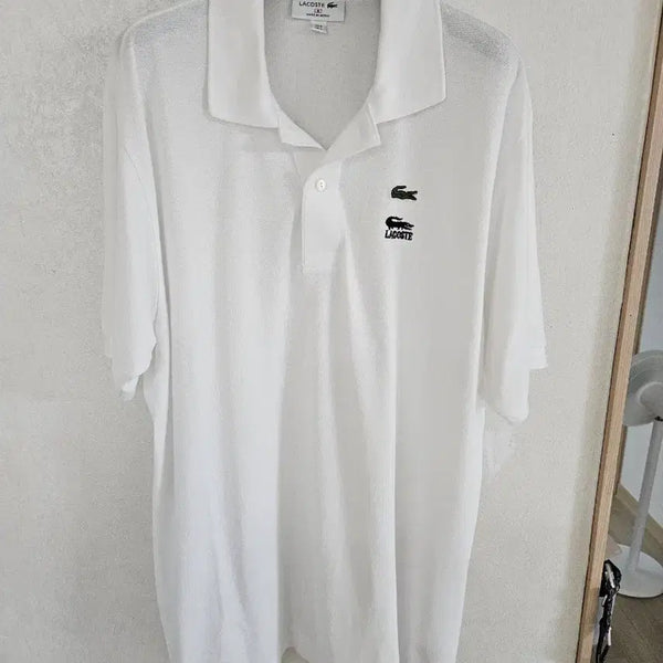 [BUNJANG] Lacoste x One Piece White Polo T-Shirt (L) / 라코스테 x 원피스 화이트 카라티(L)5