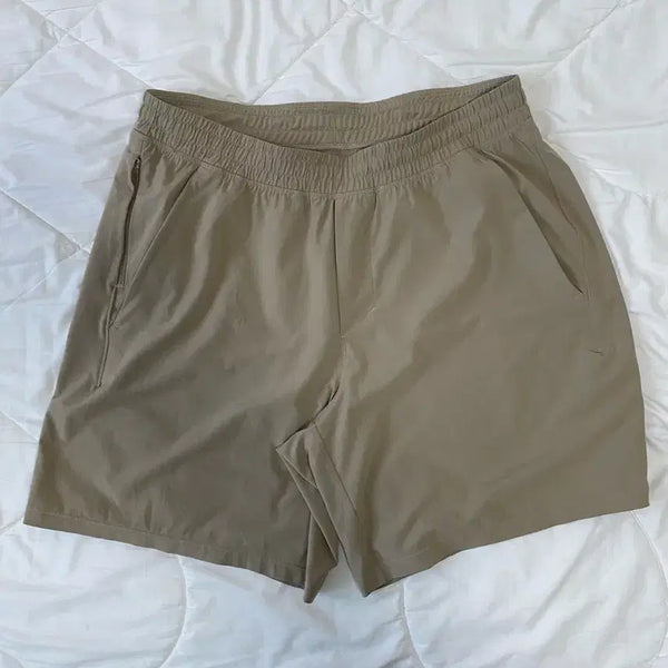 [BUNJANG] Lululemon Facetbreaker 7" Linerless Shorts Beige L / 룰루레몬 페이스브레이커 7인치 라이너리스 쇼츠
