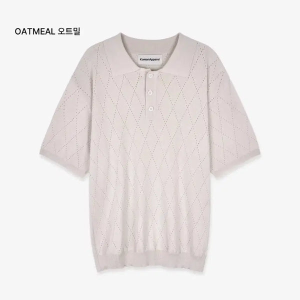 [BUNJANG] Men's Linen Knit Oatmeal Color New / 남자 린넨니트 새상품(오트밀 색상) 새상품