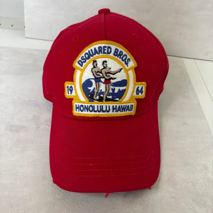 [BUNJANG] DisSquared Honolulu Hawaii Red Ball Cap / 디스퀴어드 느낌 호놀룰루 하와이 레드 볼캡
