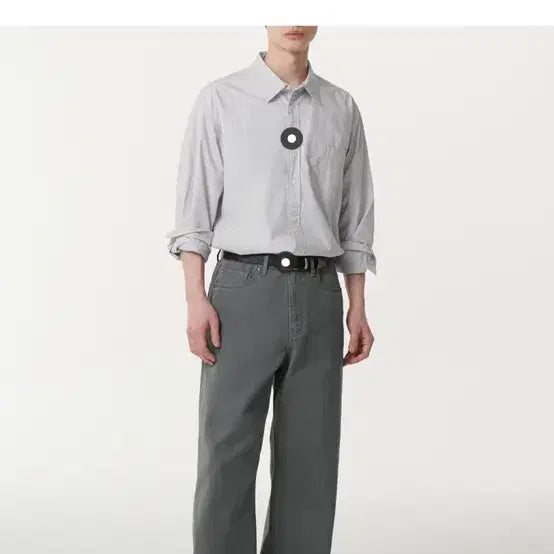 [BUNJANG] Unstandard Garment Dyeing Wide Denim Pants Sage Grey / 무탠다드 가먼트 다잉 와이드 데님 팬츠 29