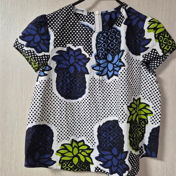 [BUNJANG] Moschino Pineapple Blouse / (정품) 모스키노 파인애플 블라우스