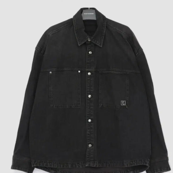 [BUNJANG] Wooyoungmi Pocket Detail Denim Shirt Black Size 48 / 우영미 포켓 디테일 데님 셔츠 48 사이즈 판매합니다