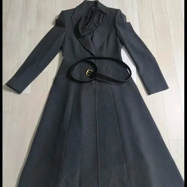 [BUNJANG] MOJO.S.PINE Belted Long Jacket 55 / (거의새것) 모조에스핀 벨트 롱자켓 55