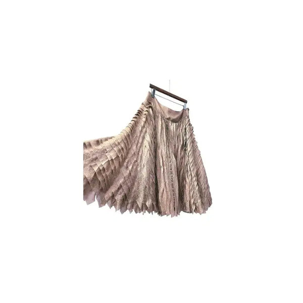 [BUNJANG] DKNY 100% Silk Pleated Flare Skirt / DNKY 도나카란 실크100  플리츠 플레어 스커트
