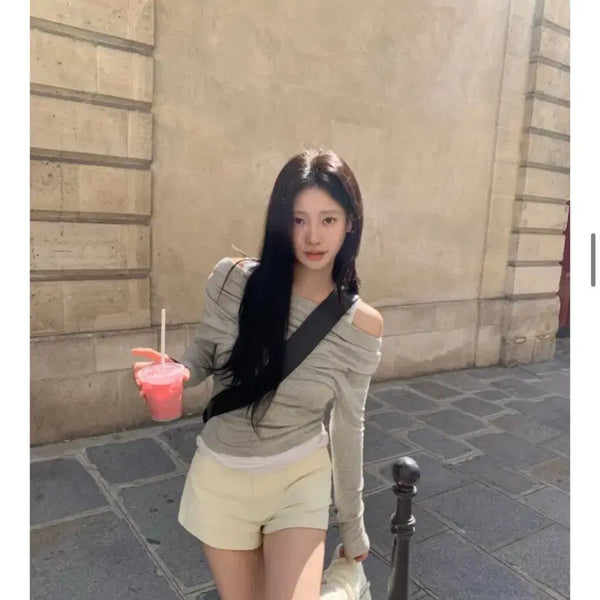 [BUNJANG] Riz Cream Layered T-Shirt / 리즈 크림레이어드