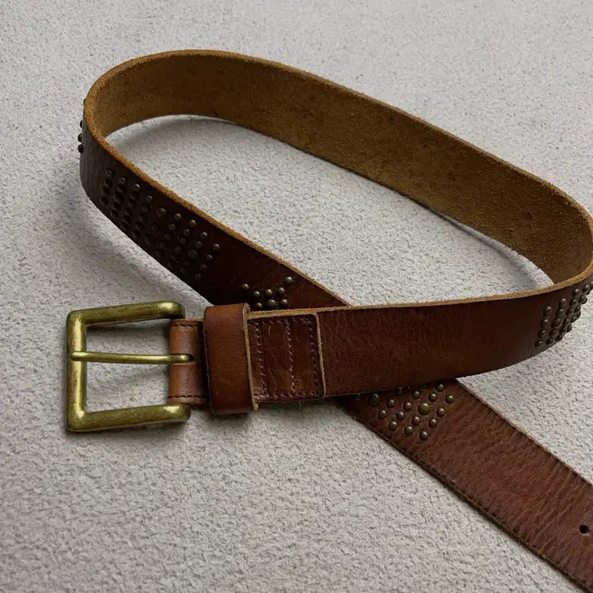 [BUNJANG] Vintage Cowhide Leather Belt / VTG 소가죽벨트- 빈티지벨트