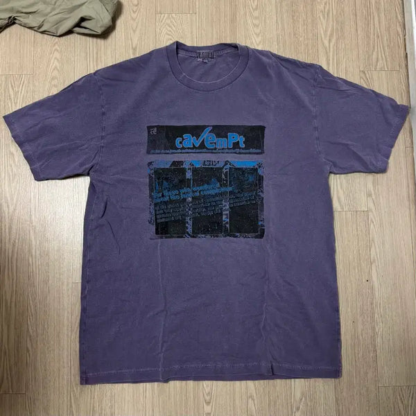 [BUNJANG] Cavempt Short Sleeve T-Shirt Purple XXL / 카브엠트 Cavempt 반팔 티셔츠 퍼플 XXL
