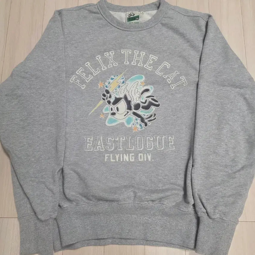[BUNJANG] Eastlogue Felix the Cat Sweatshirt Grey Size M / [M사이즈] 이스트로그 펠릭스 더 캣 맨투맨 그레이