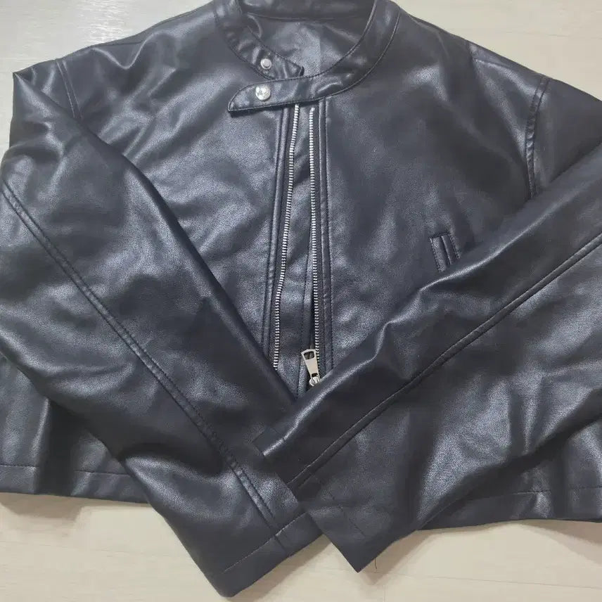 [BUNJANG] Black Leather Jacket / 레더 재킷 블랙