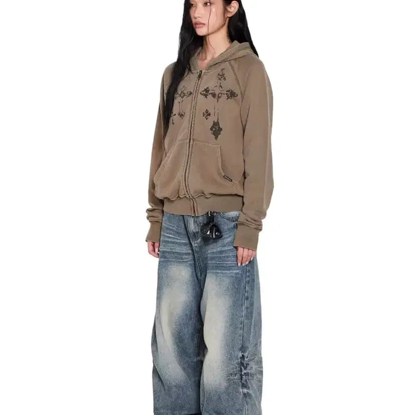 [BUNJANG] Arkham Washed Zipper Slit Denim Pants (Sky Blue) / 아캄 Washed Zipper Slit Denim Pants (Sky Blue)