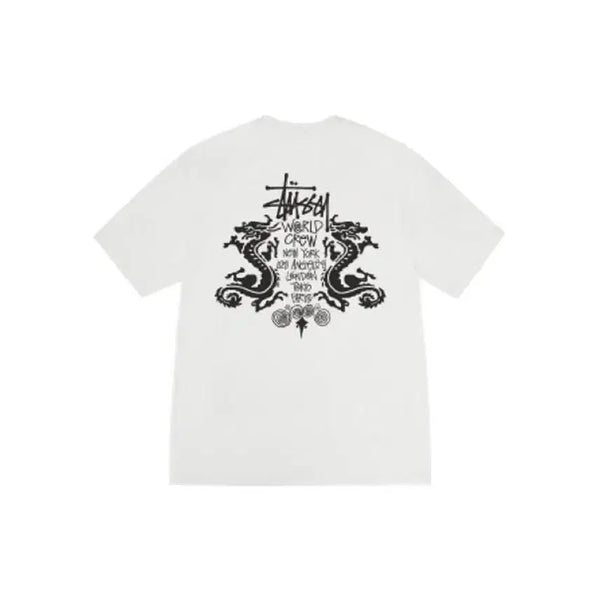 [BUNJANG] Stussy Double Dragon Pigment Dyed T-Shirt White L / 새상품 스투시 반팔 더블 드래곤 피그먼트 다이드 티셔츠