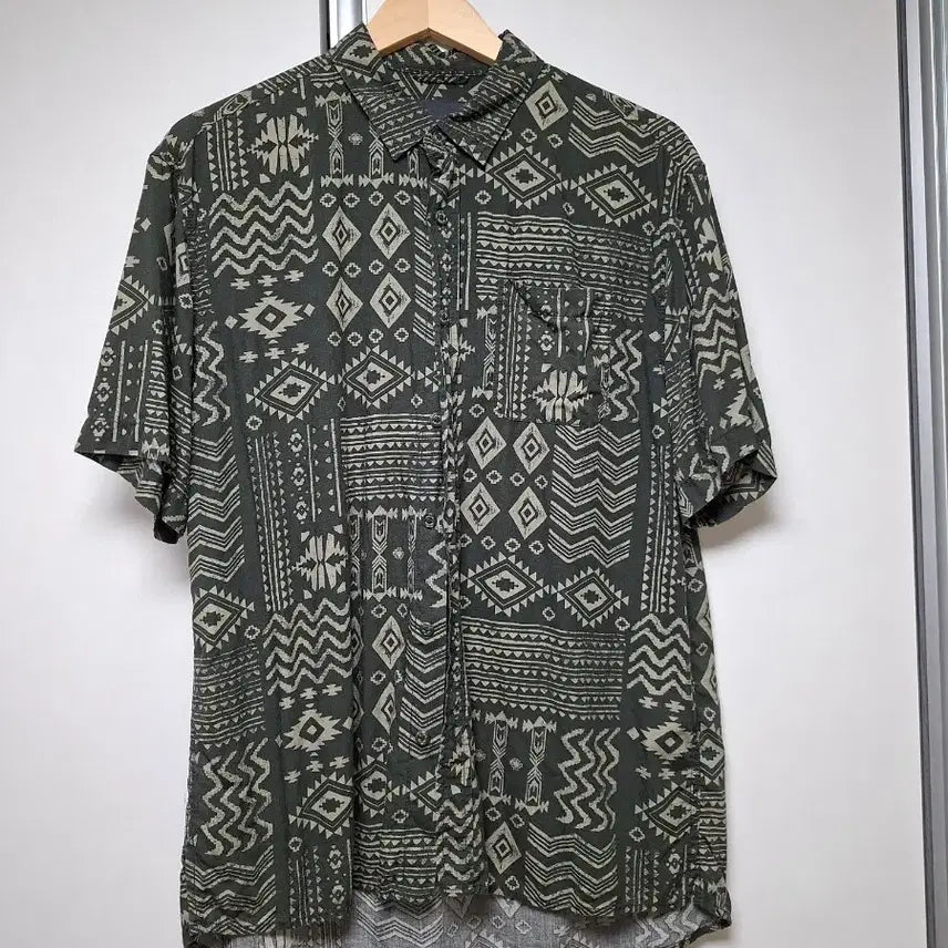 [BUNJANG] Buckaroo Navajo Pattern Short Sleeve Shirt / 버커루 나바호 패턴 반팔 셔츠