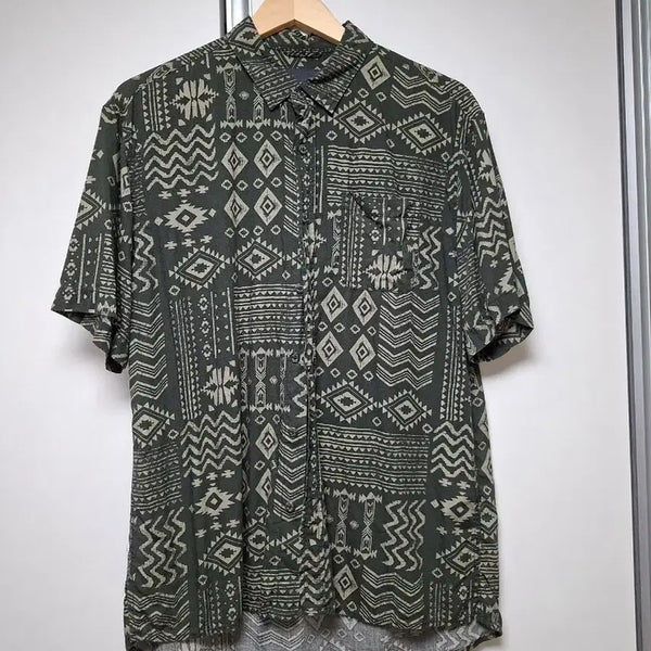 [BUNJANG] Buckaroo Navajo Pattern Short Sleeve Shirt / 버커루 나바호 패턴 반팔 셔츠