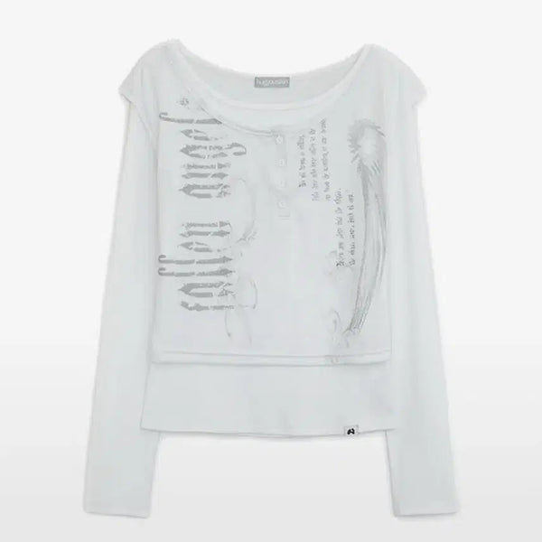 [BUNJANG] hugyourskin Pollen Angel Layered Top / 허그유어스킨 폴런 엔젤 레이어드 탑