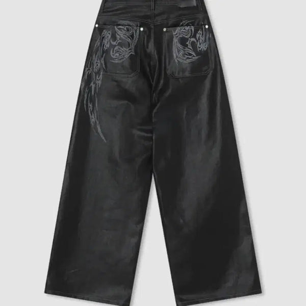 [BUNJANG] ETEOOME Coating Washing Angel Wide Pants / (새상품) 에트오소메 코팅 워싱 엔젤 와이드 팬츠