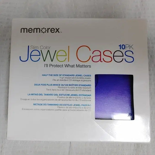 [BUNJANG] Memorex Slim Jewel CD Case (10 pcs) / 메모렉스 CD 슬림 컬러 주얼 케이스 (10개 -1세트)