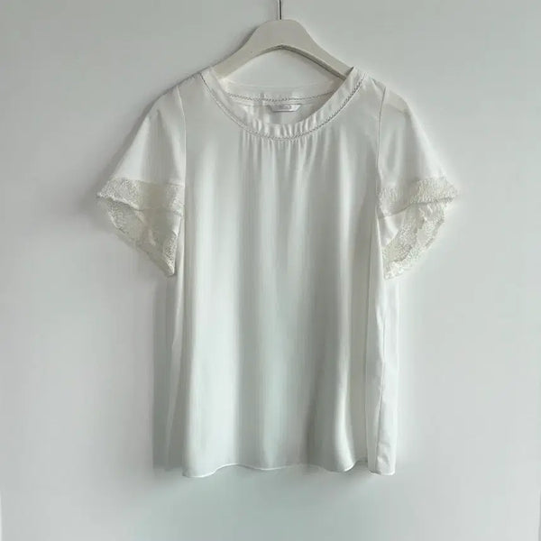 [BUNJANG] Ab.plus White Lace Blouse / ab.plus 화이트 레이스 블라우스 55