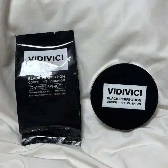 [BUNJANG] VIDIVICI Black Perfection Cover Fit Cushion Refill + Case / 비디비치 블랙 퍼펙션 커버핏 쿠션 리필 + 케이스