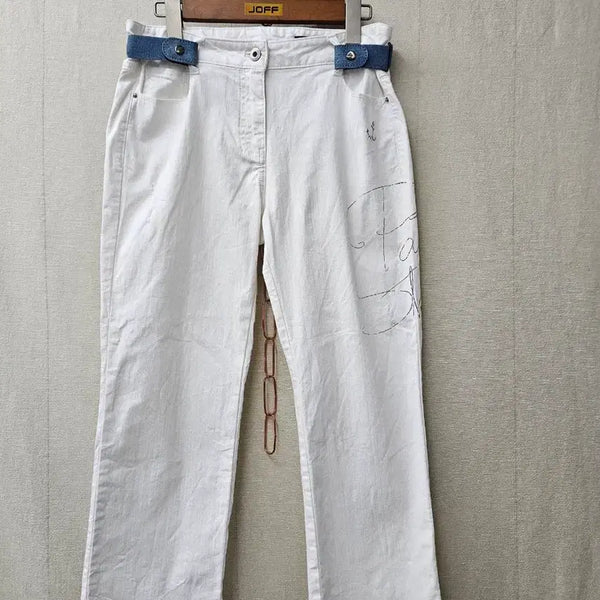 [BUNJANG] PAT Graphic White Span Pants 28 / PAT  그래픽 화이트스판바지 28