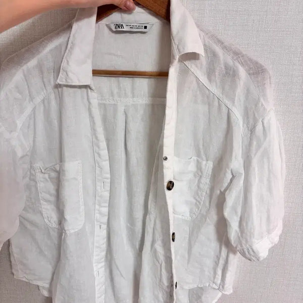 [BUNJANG] Zara Linen Summer Blouse XS / 자라 린넨 여름 블라우스 xs