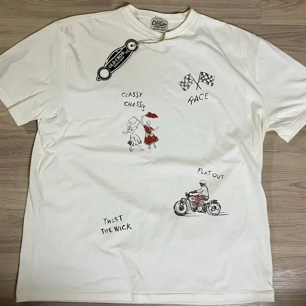 [BUNJANG] Gladhand Old Crow Short Sleeve T-Shirt (White, 2XL) / GLADHAND(OLD CROW)올드 크로우 반팔 티셔츠