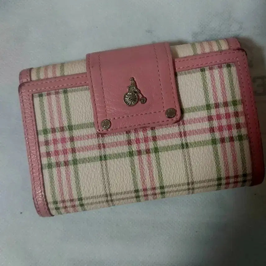 [BUNJANG] Beanpole Check Women's Wallet Pink / 빈폴 체크 여성 지갑 핑크