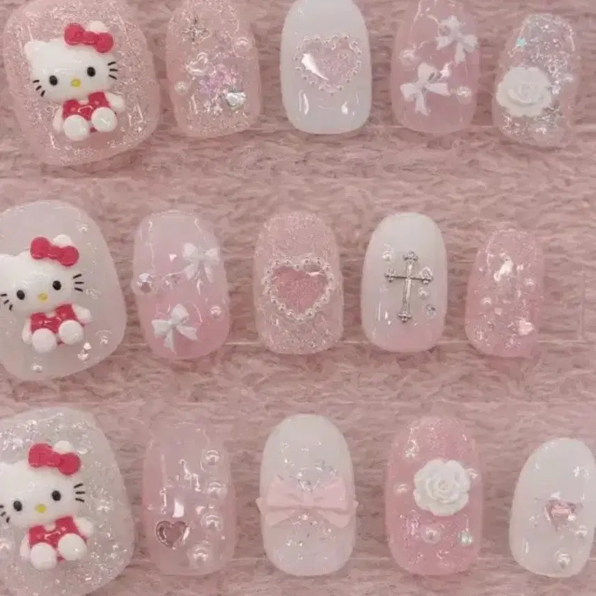 [BUNJANG] Handmade Kitty Nail Tips / 키티네일팁 ( 수제 )