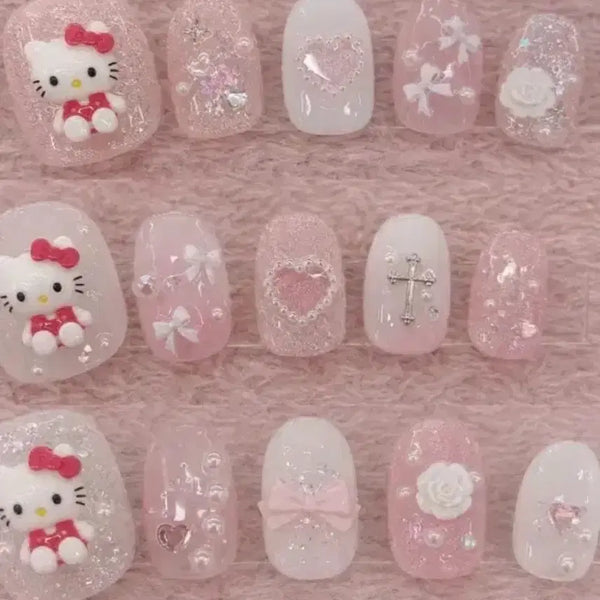 [BUNJANG] Handmade Kitty Nail Tips / 키티네일팁 ( 수제 )