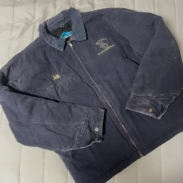 [BUNJANG] Tri-Mountain Quilted Work Jacket Navy XL / Tri-Mountain 퀼팅 워크 자켓 XL 네이비