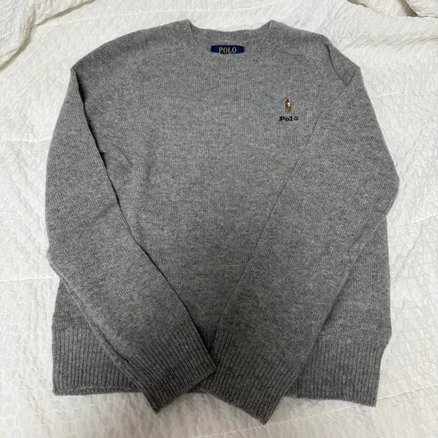 [BUNJANG] Polo Boys Grey Knit Sweater (M) / <새상품>폴로보이즈 니트 m