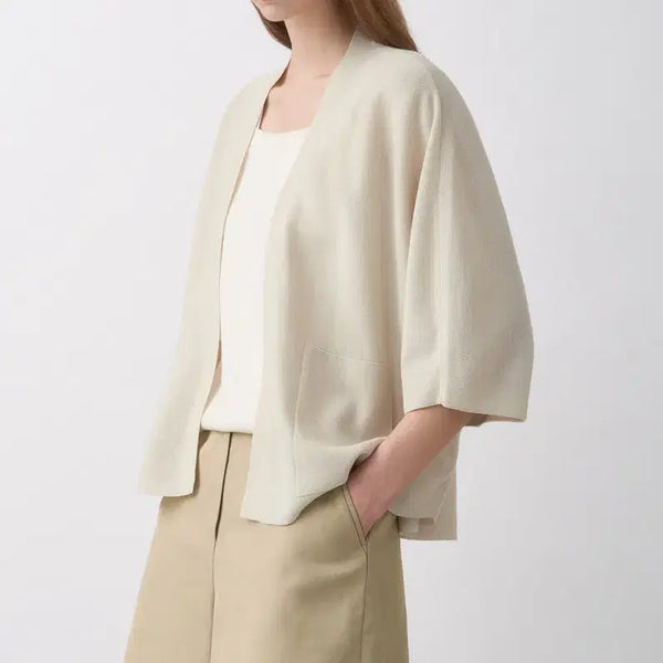 [BUNJANG] The Cashmere Open Knit Cardigan / 더캐시미어 오픈 니트 가디건