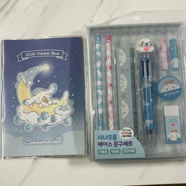 [BUNJANG] Cinnamoroll 2026 Schedule Book & Case Stationery Set / 시나모롤 2026 스케줄북 & 케이스 문구세트