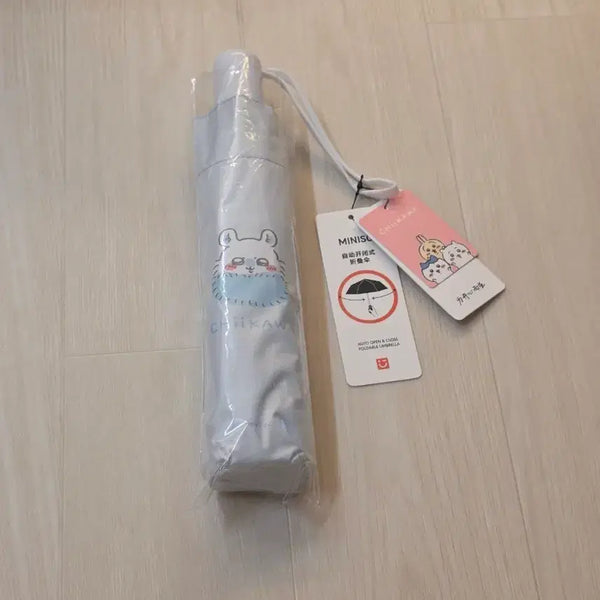 [BUNJANG] Miniso Chiikawa Momonga Automatic 3-Section Umbrella (Sealed) / 미개봉)미니소 치이카와 굿즈 모몽가 자동 3단  양우산