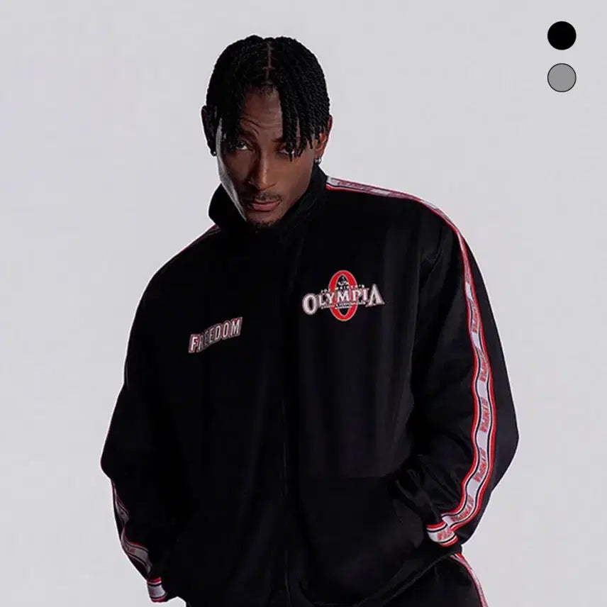 [BUNJANG] Olympia Lettering Jersey Jacket / 올림피아 레터링 져지 자켓