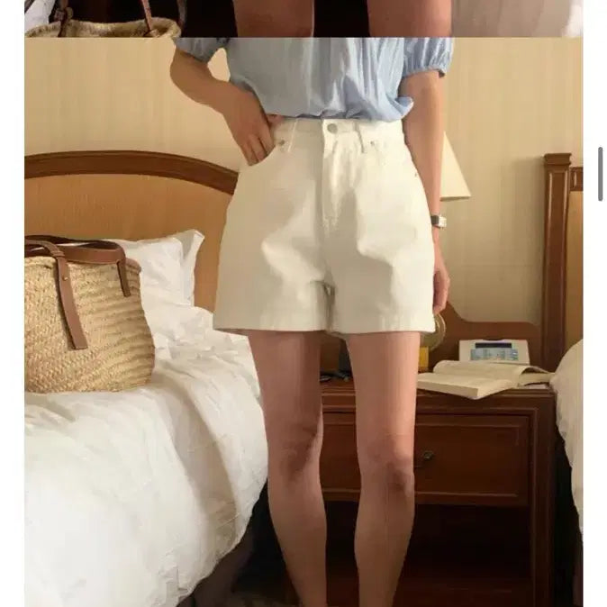 [BUNJANG] Libre Ocean Denim Shorts White S / 새상품)리브레_오션 데님 반바지(화이트/s)