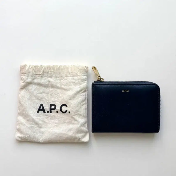 [BUNJANG] A.P.C. Navy Leather Bifold Wallet / A.P.C 아페쎄 반지갑