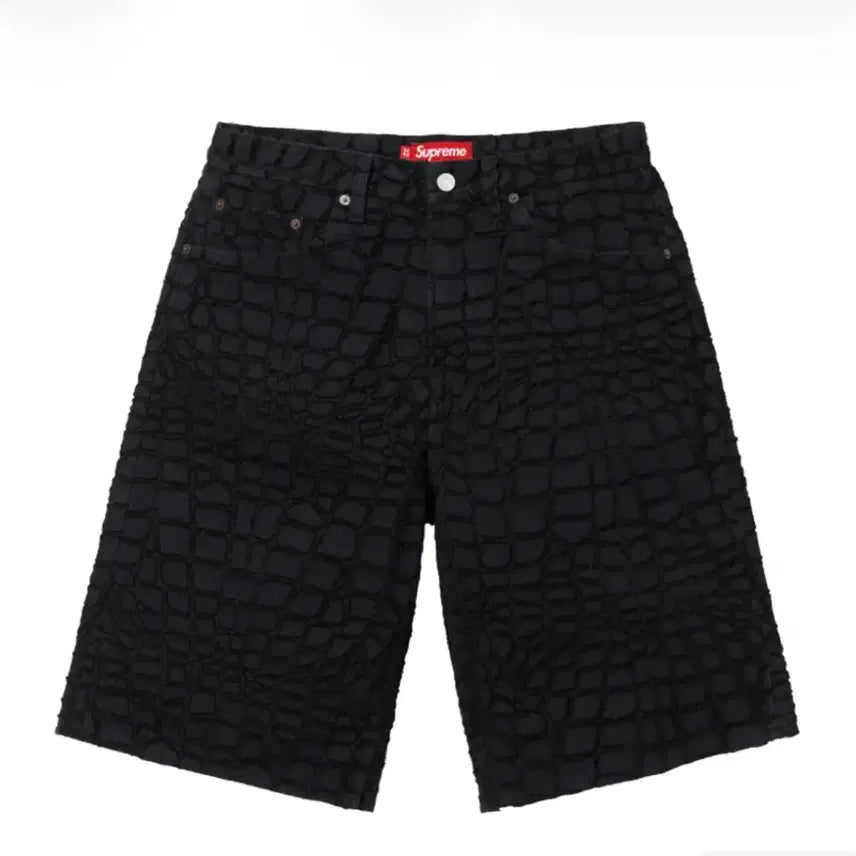 [BUNJANG] Supreme Frayed Croc Baggy Denim Shorts Black 32 / 25SS 슈프림 프레이드 크록 배기 쇼츠 32