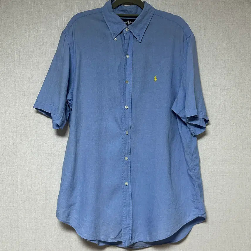 [BUNJANG] Polo 100% Linen Short Sleeve Shirt / 폴로 린넨100% 반팔셔츠
