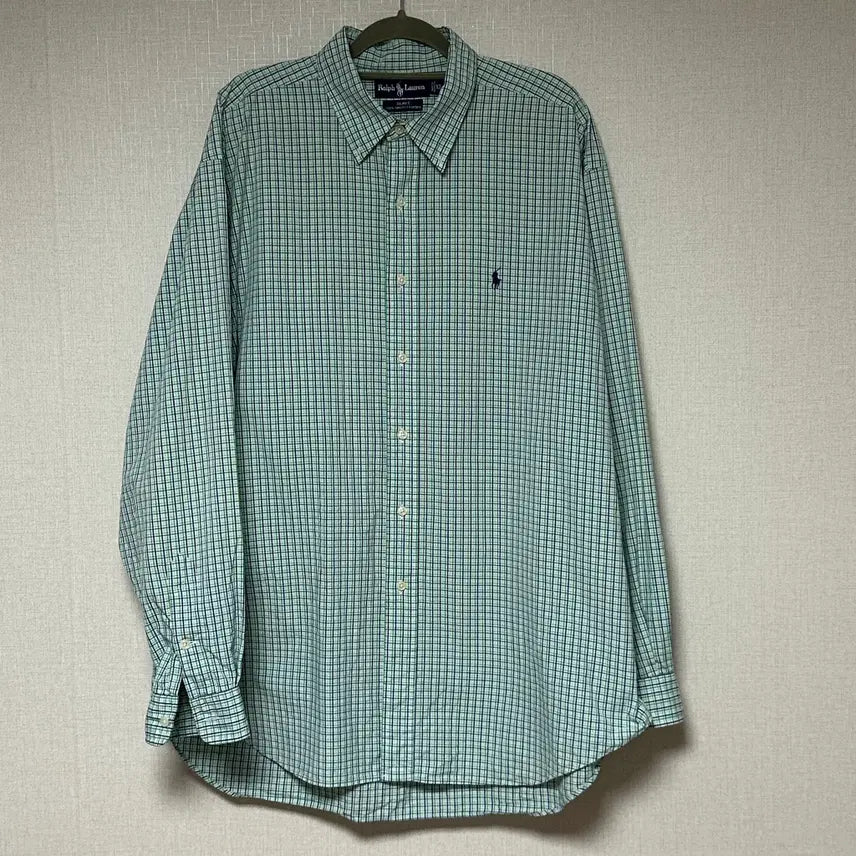 [BUNJANG] Polo Poplin Check Shirt / 폴로 포플린 체크셔츠